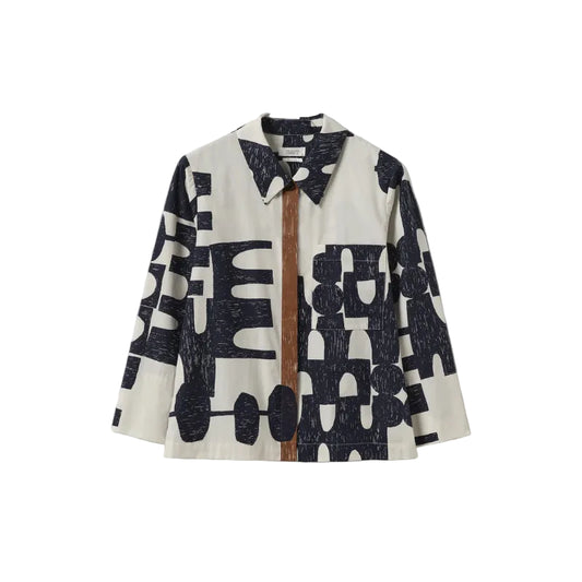 Totem Print Cotton Poplin Shirt