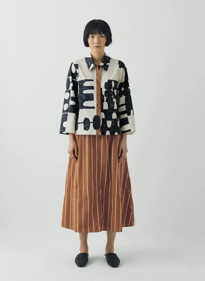 Totem Print Cotton Poplin Shirt