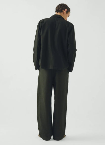 Unstructured Overdyed Micro Houndstooth Jacket