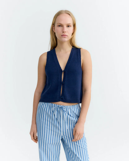 Fish Navy Rob Knitted Vest