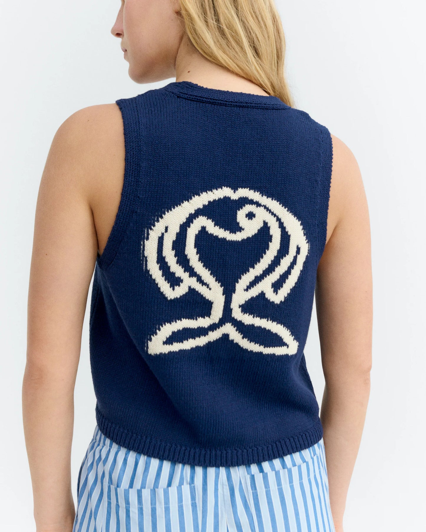 Fish Navy Rob Knitted Vest