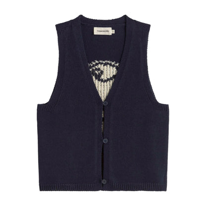 Fish Navy Rob Knitted Vest