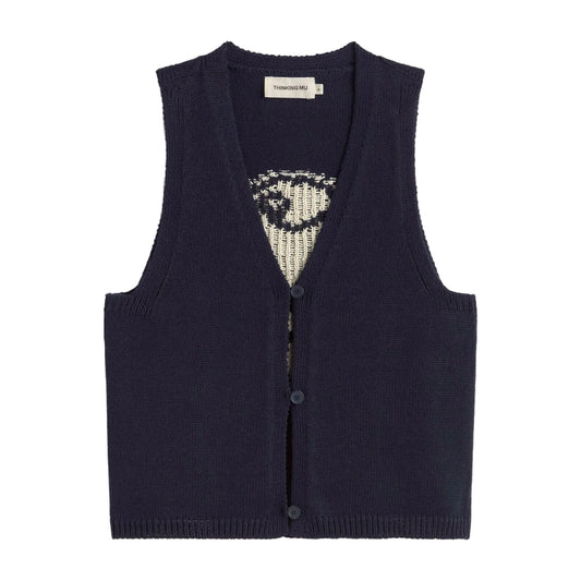 Fish Navy Rob Knitted Vest