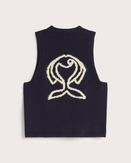 Fish Navy Rob Knitted Vest
