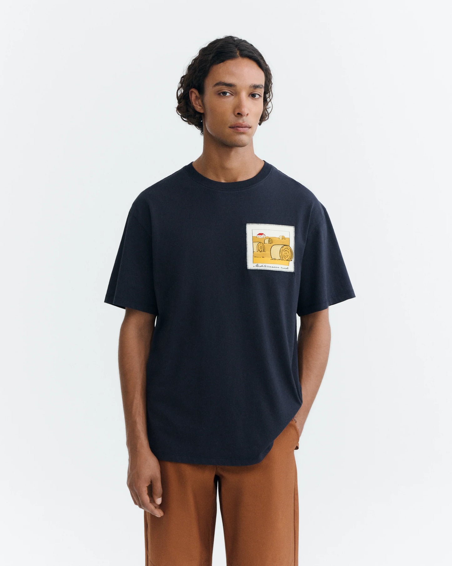 Straw Camp Navy Aaron Tee