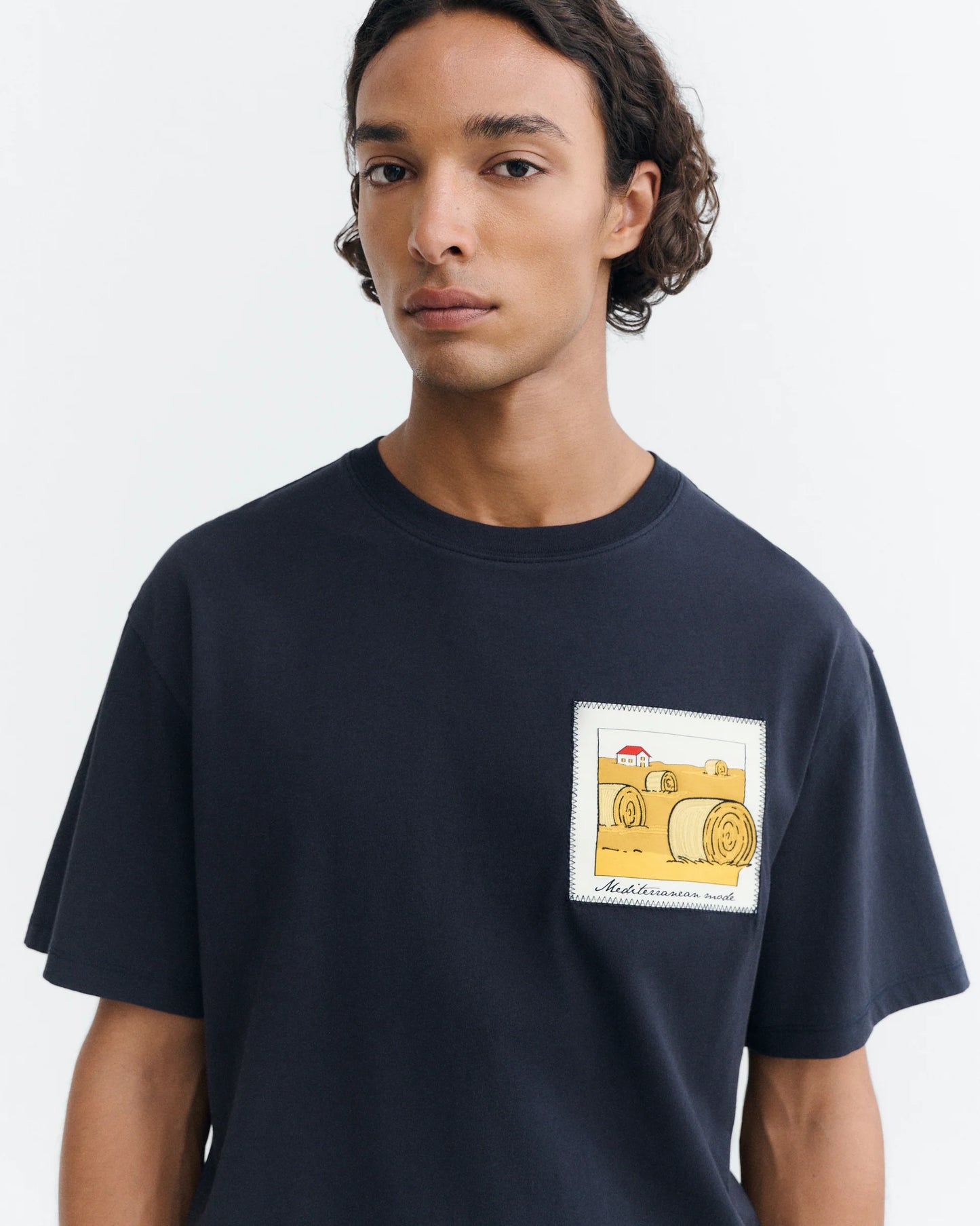 Straw Camp Navy Aaron Tee