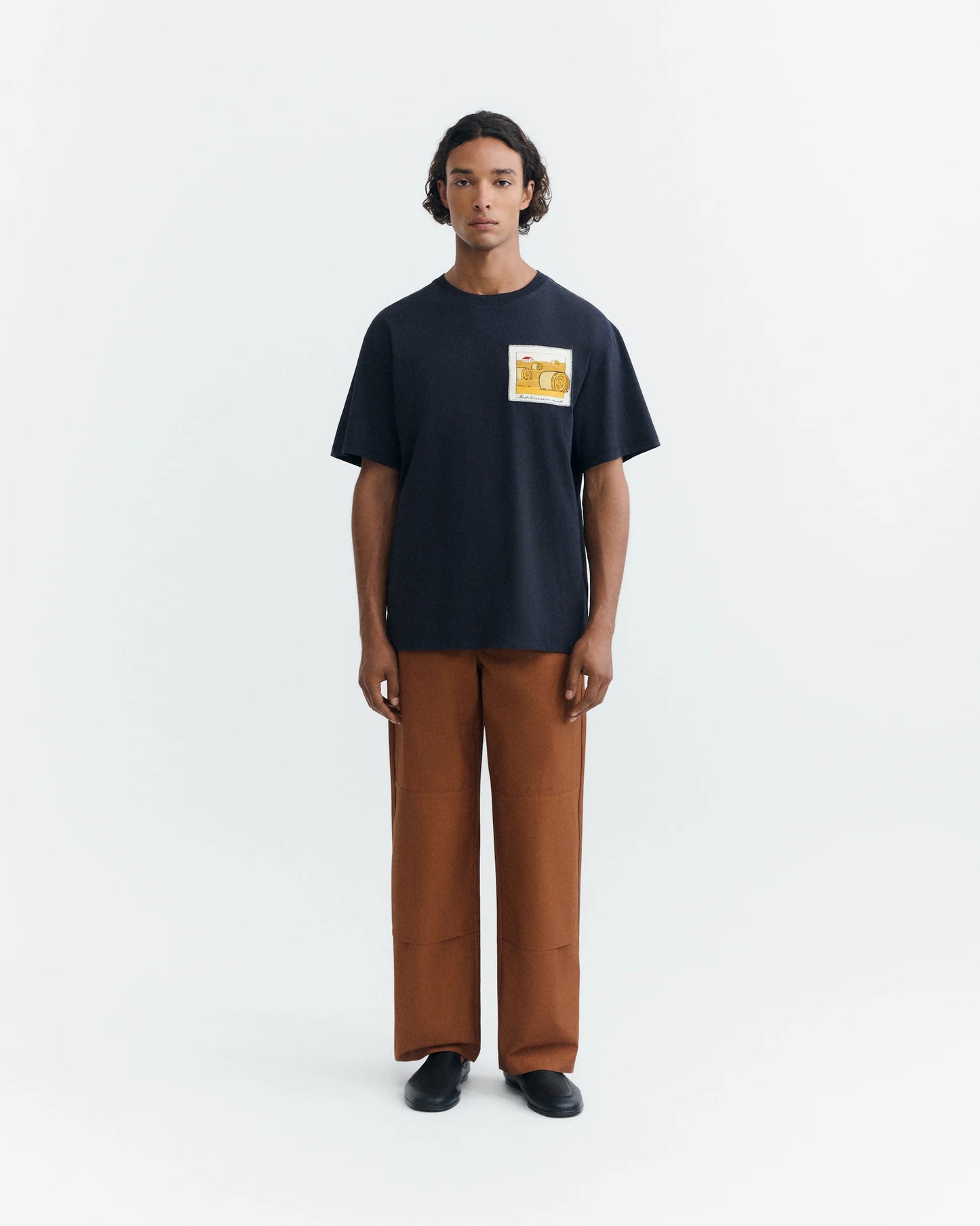 Straw Camp Navy Aaron Tee