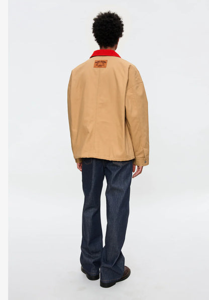 Unisex Lined Jacket W Contrast Collar Jacket