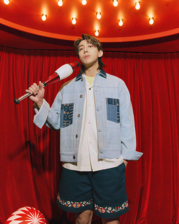 tee: maison labiche | shirt: kardo | outer: kardo | shorts: found | shoes: norda