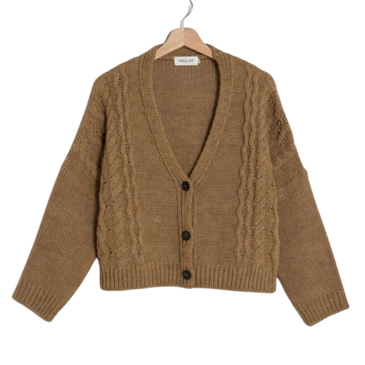 Camel Retro Braided Jacket