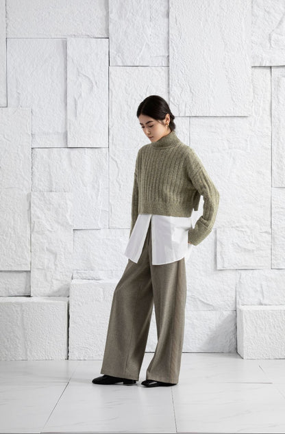 Cuffed Turtleneck Sweater