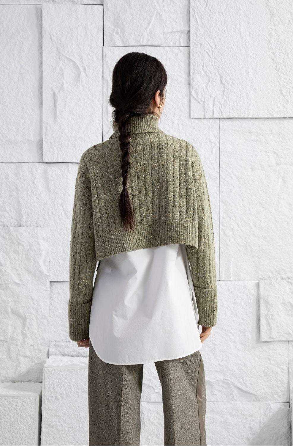 Cuffed Turtleneck Sweater