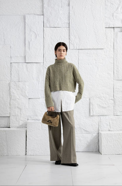 Cuffed Turtleneck Sweater