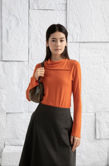 Button-up Collar Top