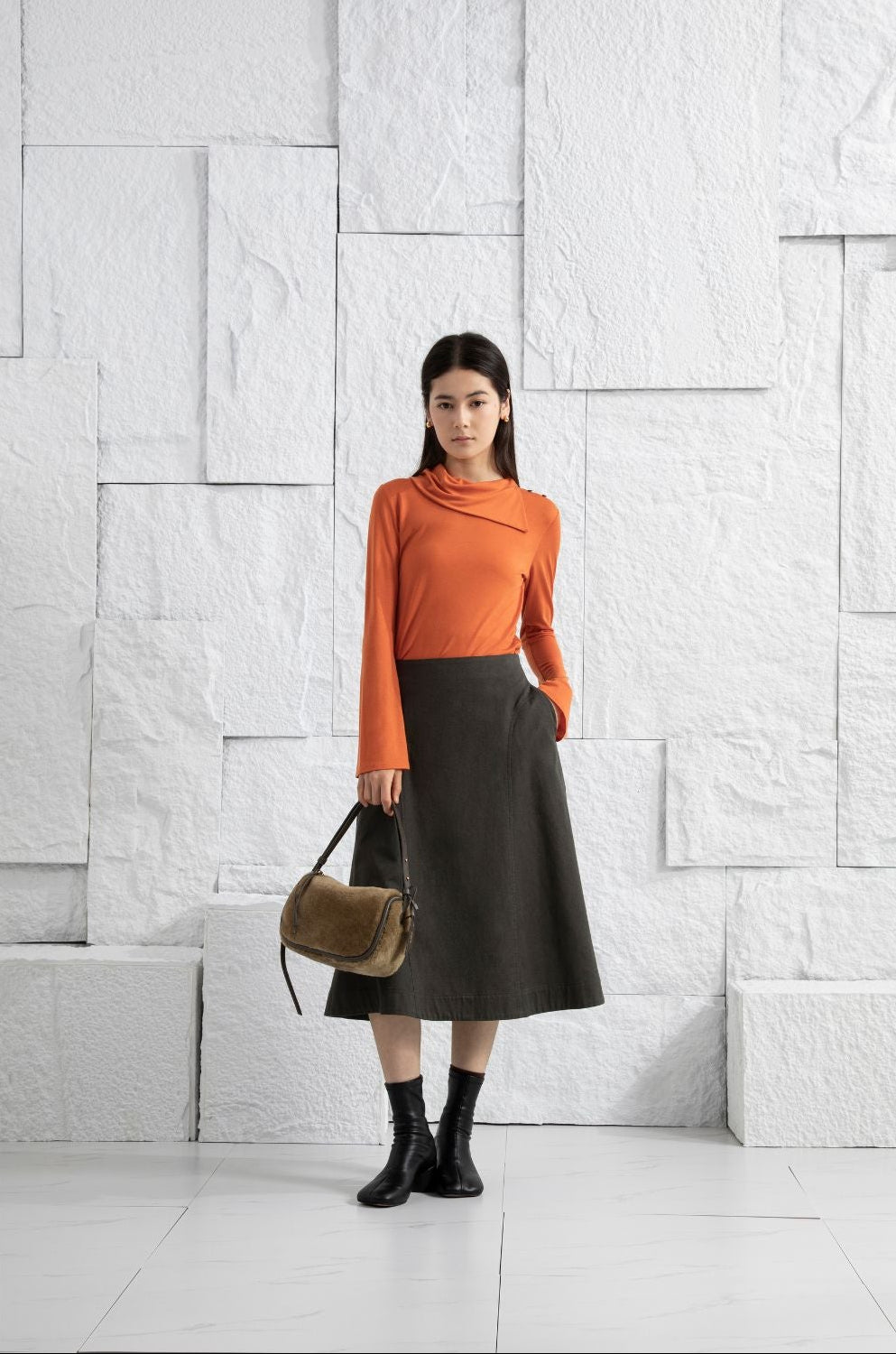 Button-up Collar Top