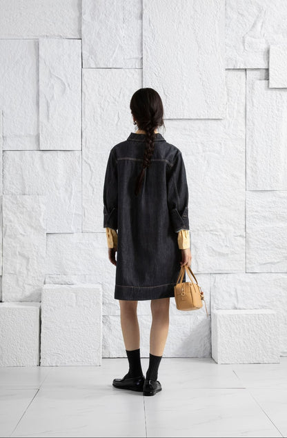 Collar Denim Dress