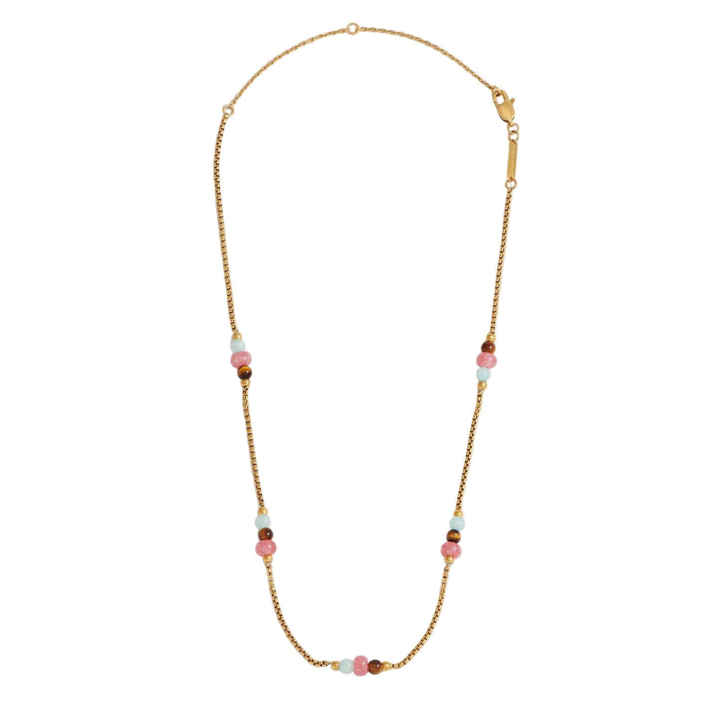 Multi Gemstone Rope Chain Necklace
