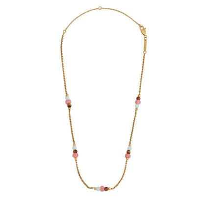 Multi Gemstone Rope Chain Necklace
