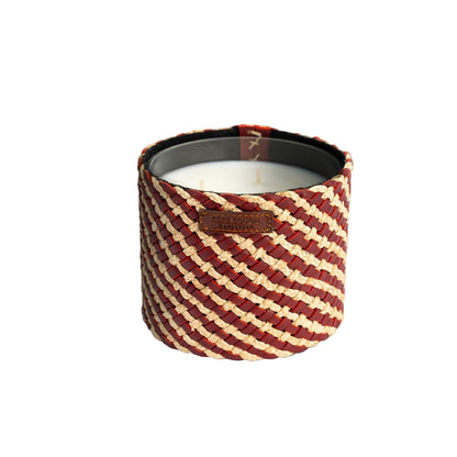 Bougie Raphia Cuir Assia M / Rose Oud