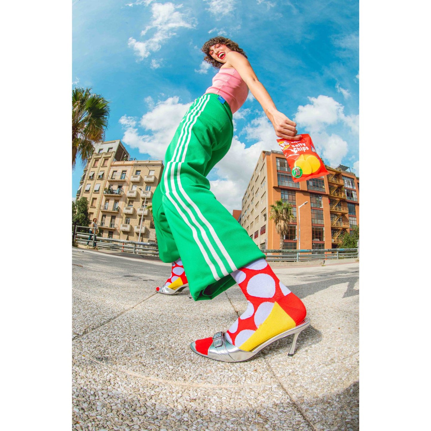 Socks Salty Chips Red