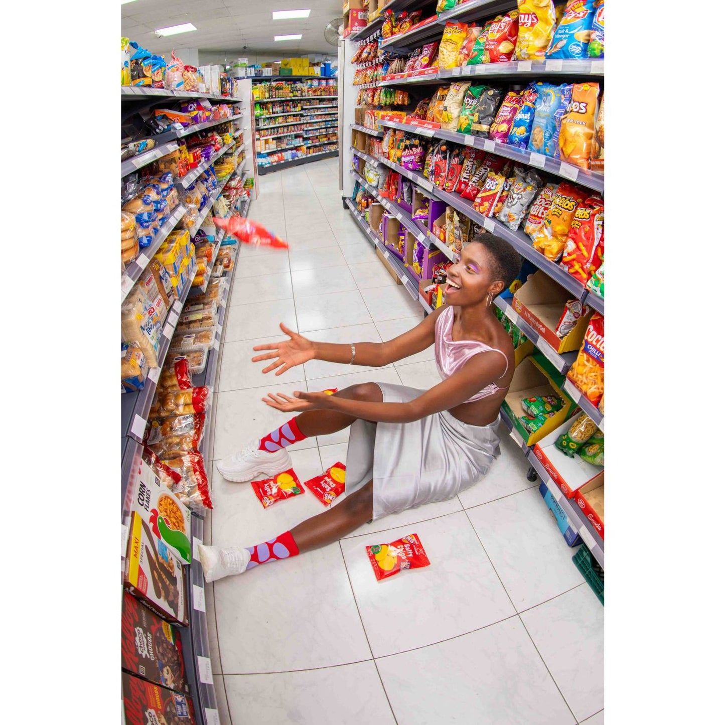 Socks Salty Chips Red