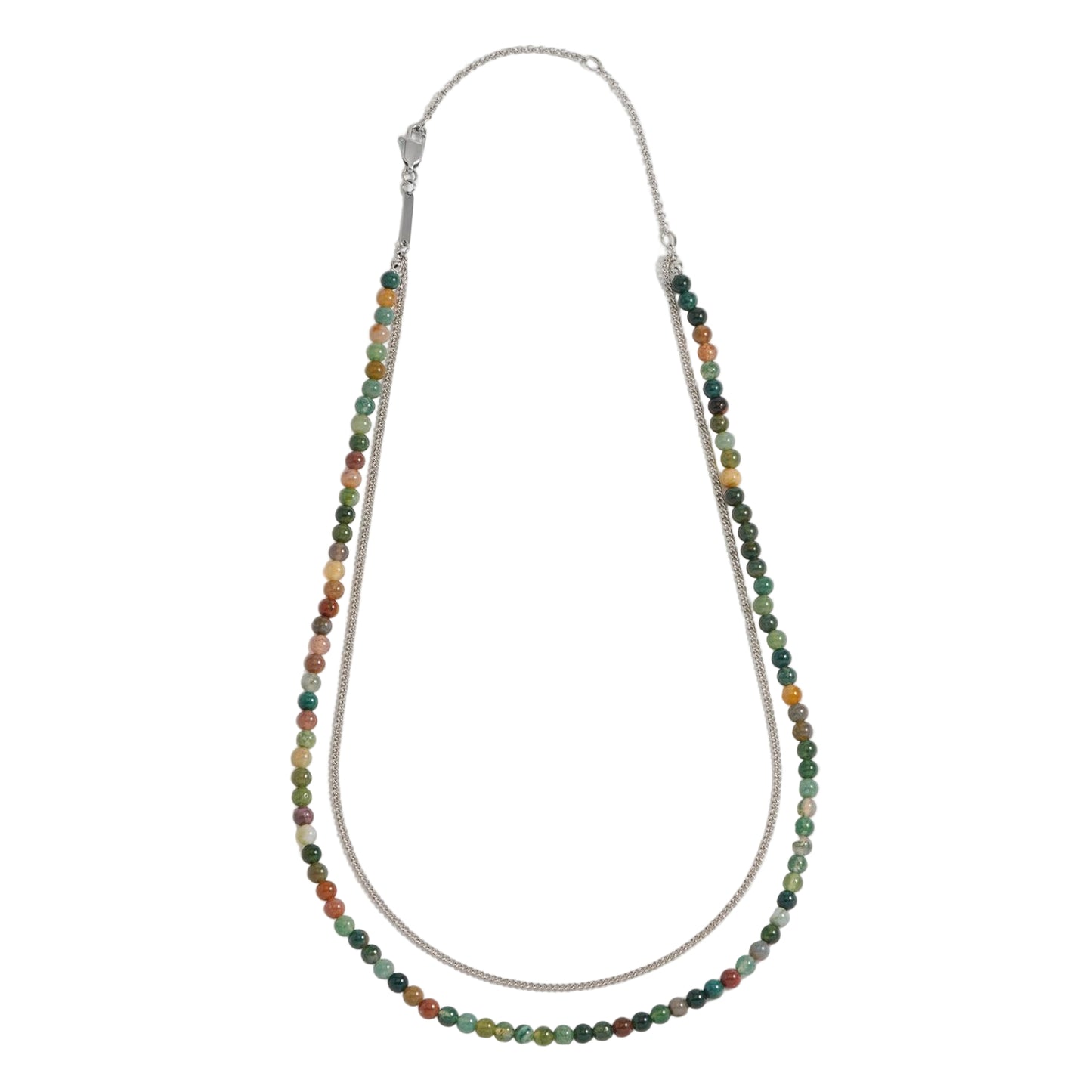 Mixed Green Agate Double Necklace