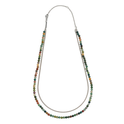 Mixed Green Agate Double Necklace