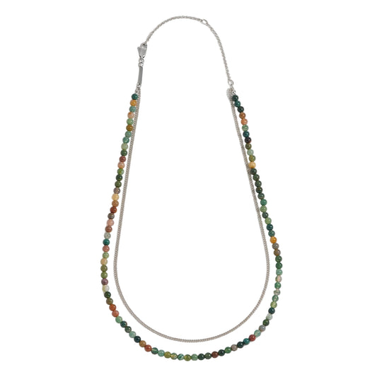 Mixed Green Agate Double Necklace