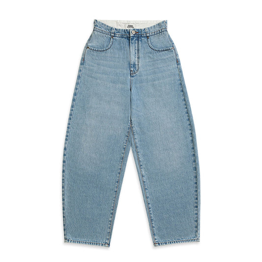 High Rise Barrel Leg Jeans
