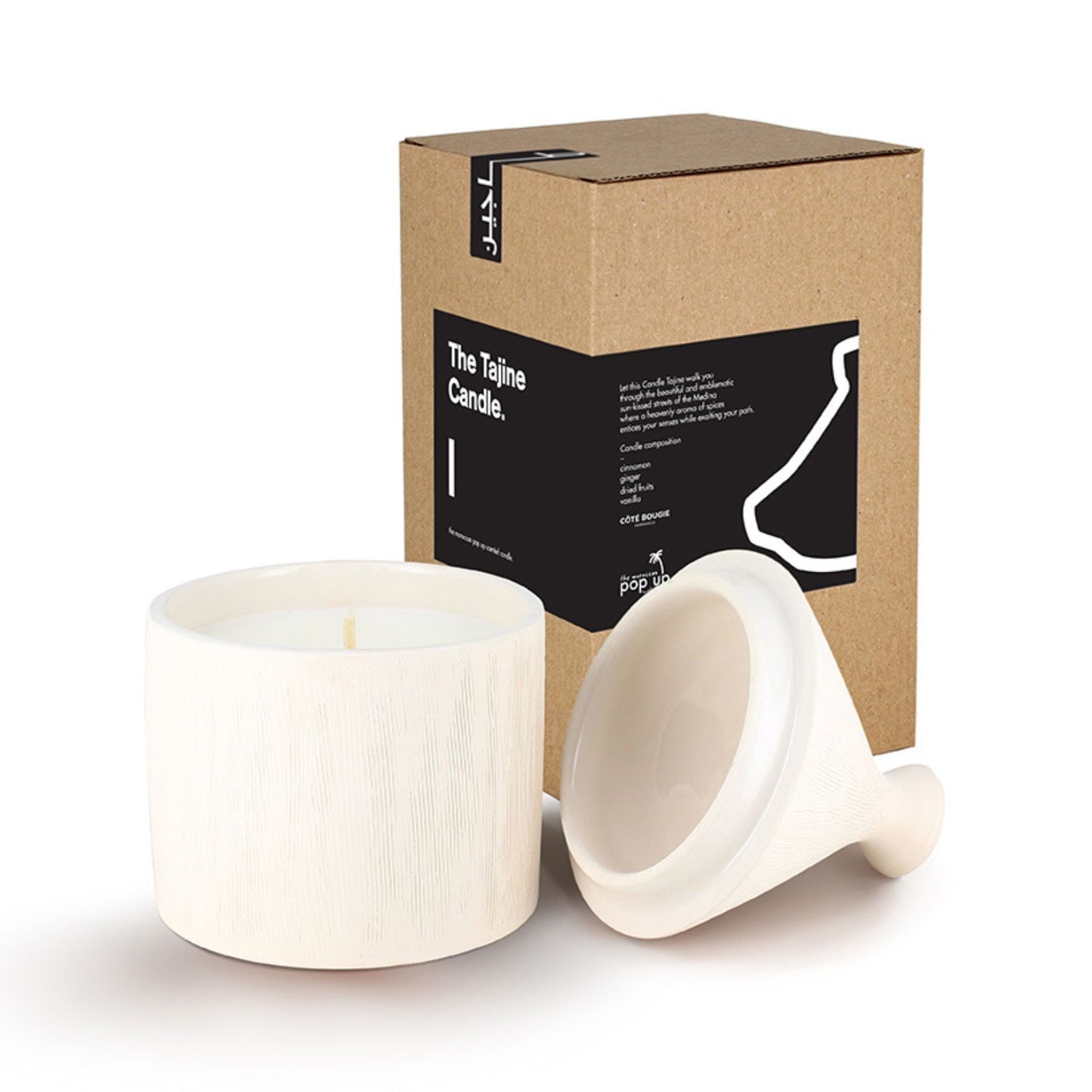 Bougie Tajine Blanche Gingembre