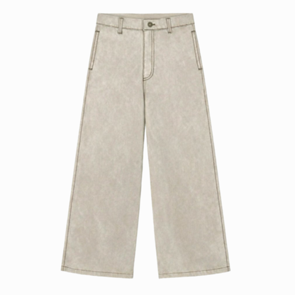 Uniform Wide Leg Pant in Dust Stone