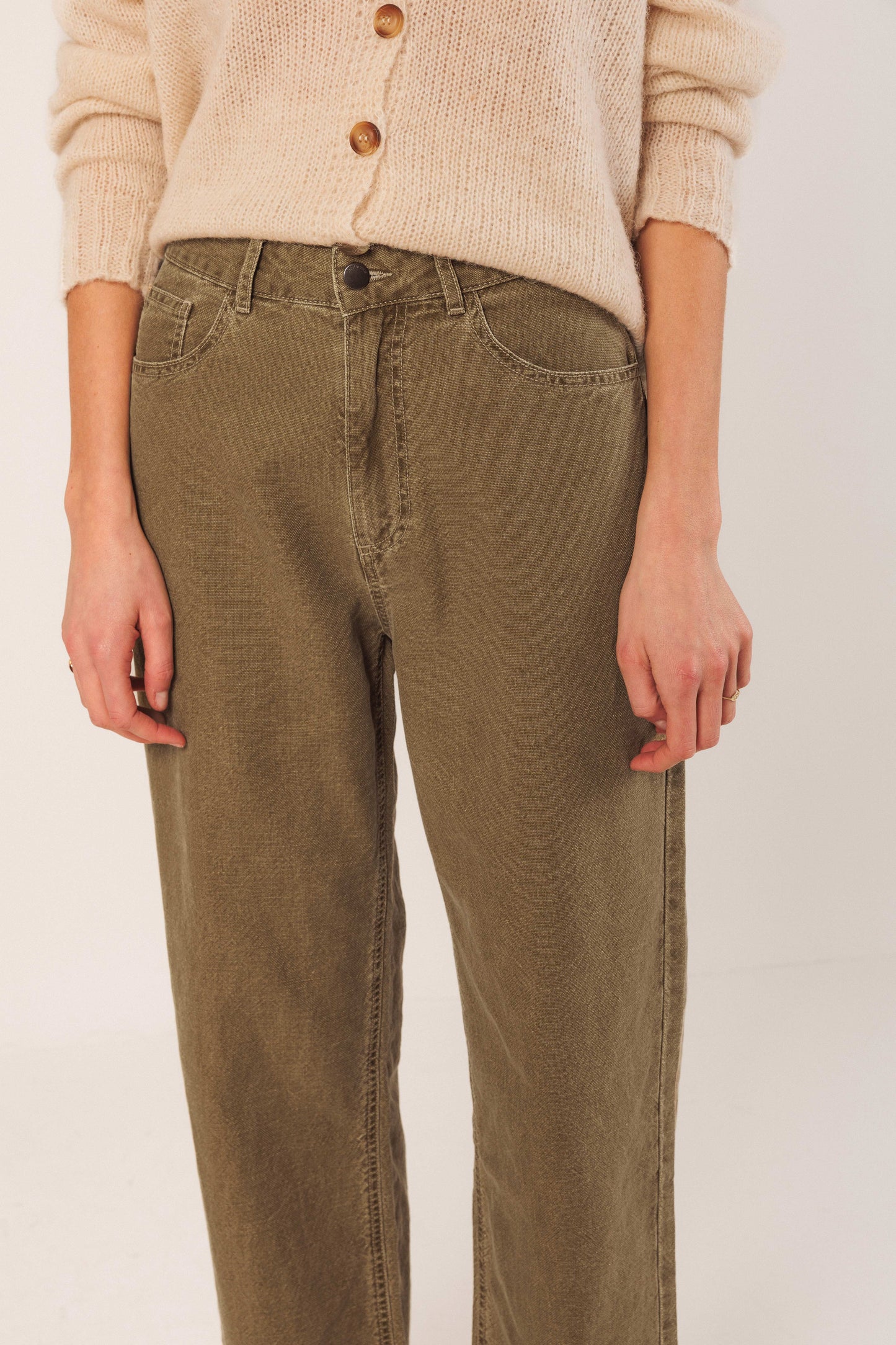 WASHED TWILL PANTS