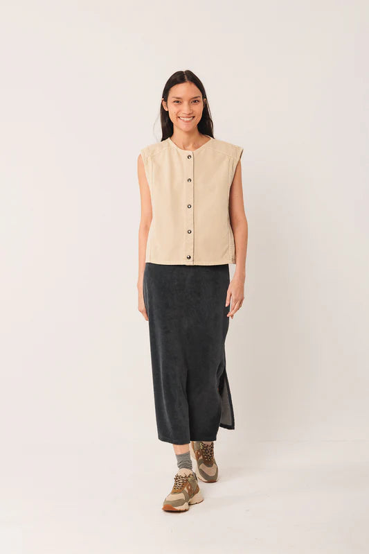 Boxy Twill Vest