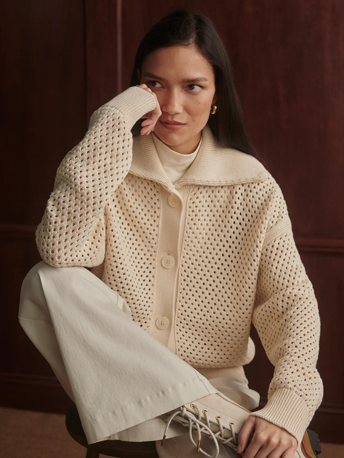 Myrtle Button Through Knit