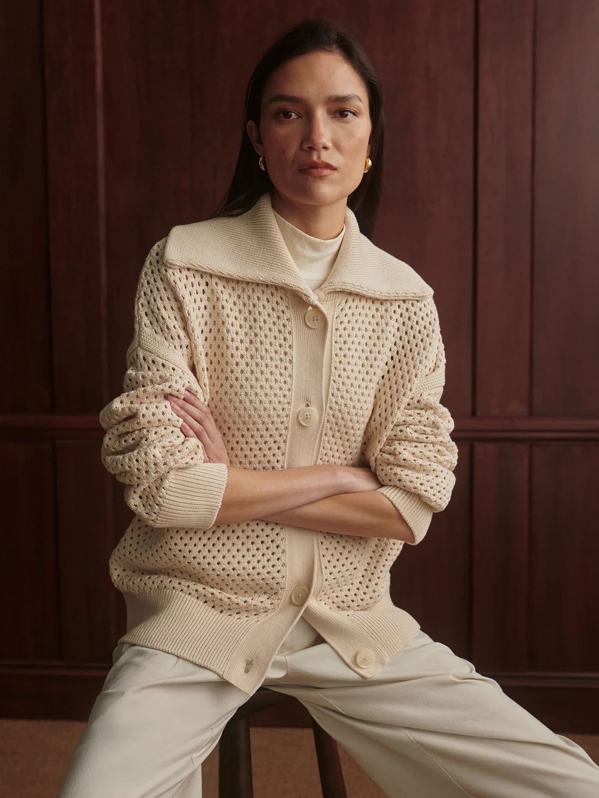 Myrtle Button Through Knit