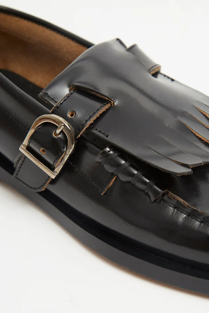 Vega T-Bar Leather Black