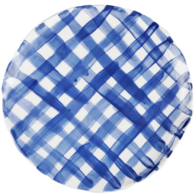 Vichy Blue Dessert Plate 24cm