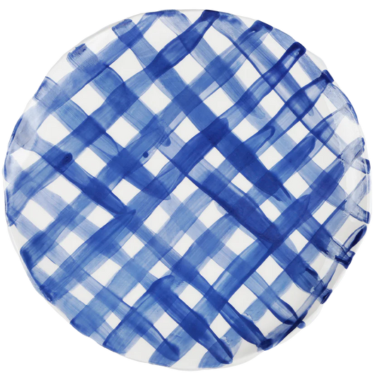 Vichy Blue Dessert Plate 24cm