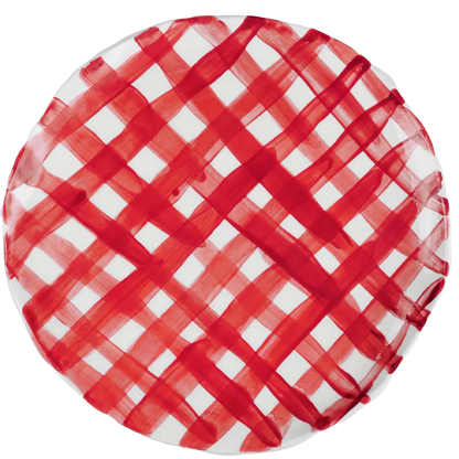 Vichy Red Dessert Plate 24cm