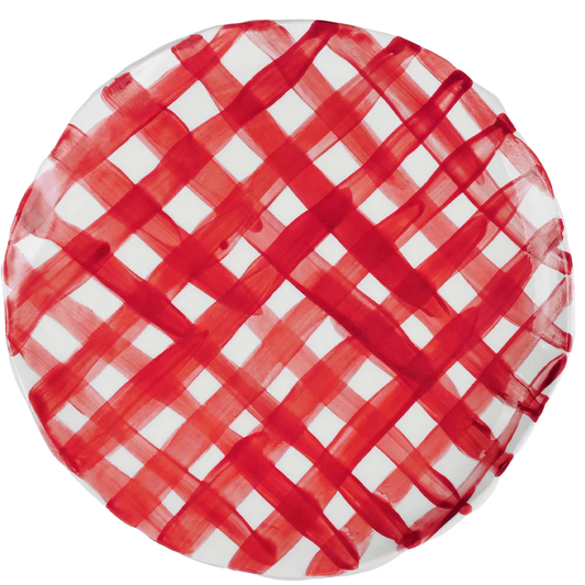 Vichy Red Dessert Plate 24cm