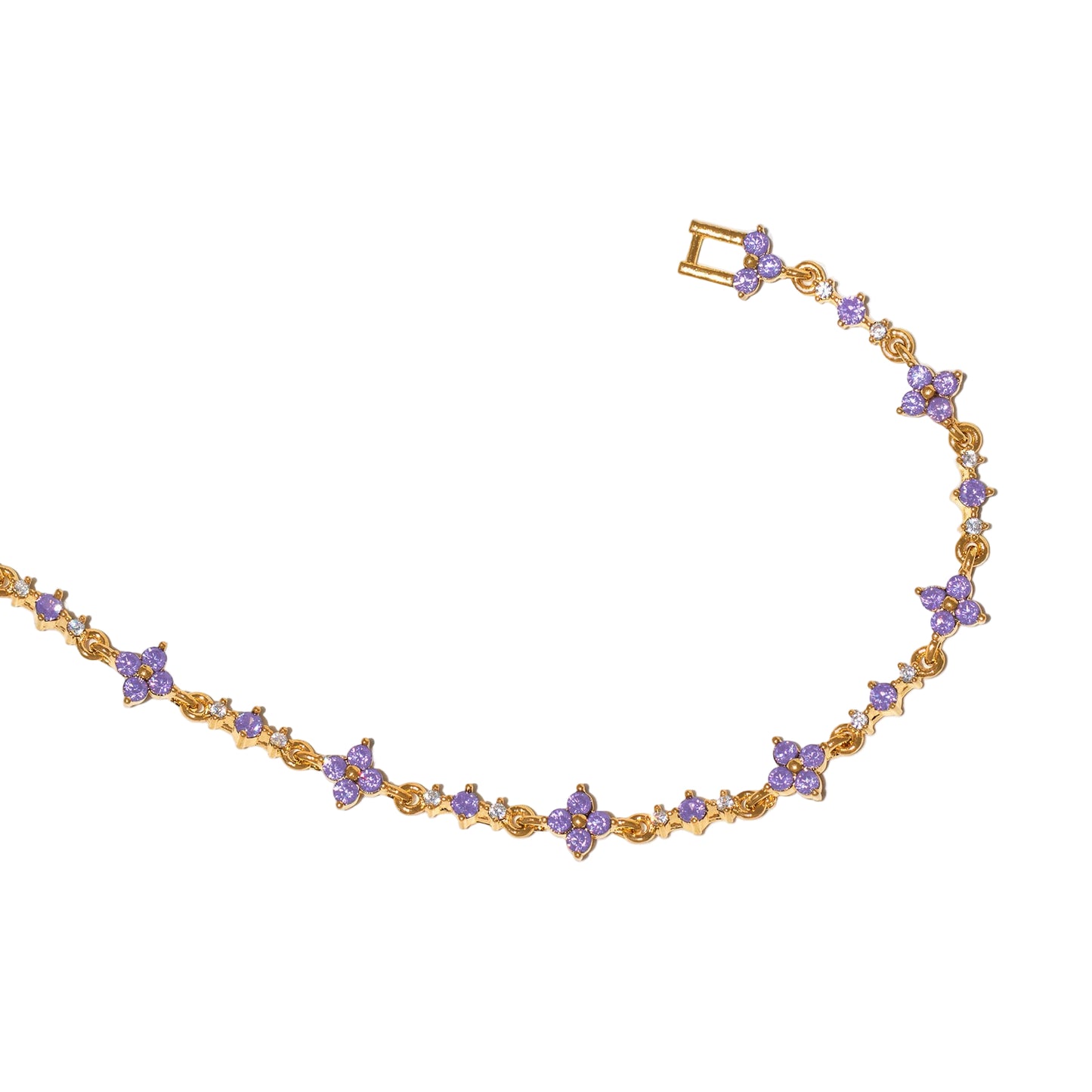 Violet Blossom Tennis Bracelet