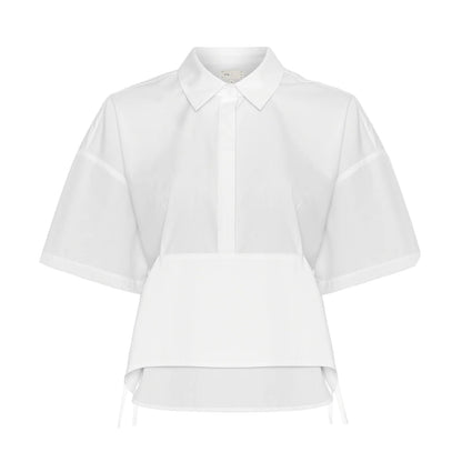Short Cotton Panel Shirt