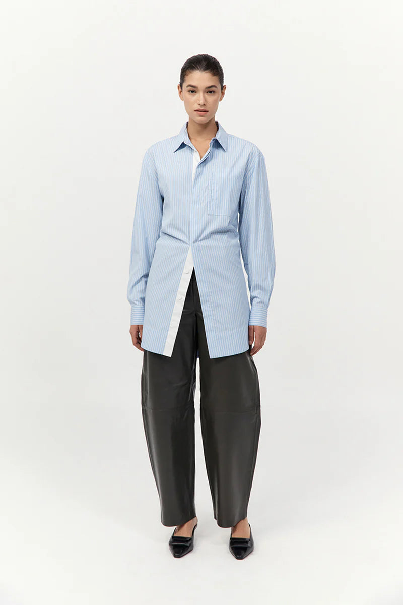 Drawstring Mini Shirt Dress