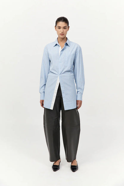 Drawstring Mini Shirt Dress