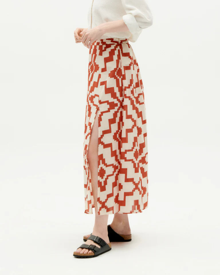 Orange illusion Tora skirt