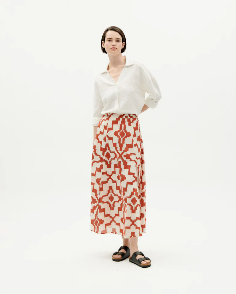 Orange illusion Tora skirt