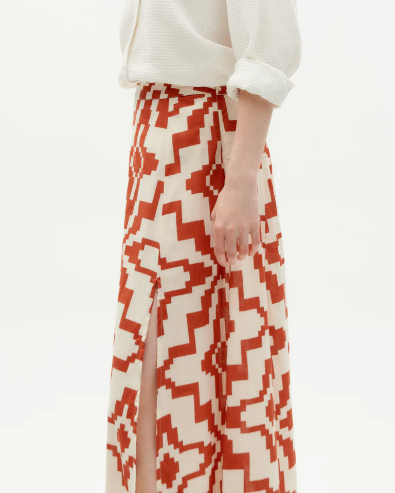 Orange illusion Tora skirt