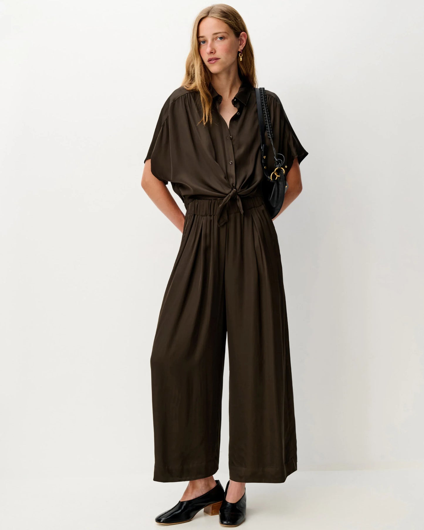 Isla Night Wide-Leg Elastic Pants