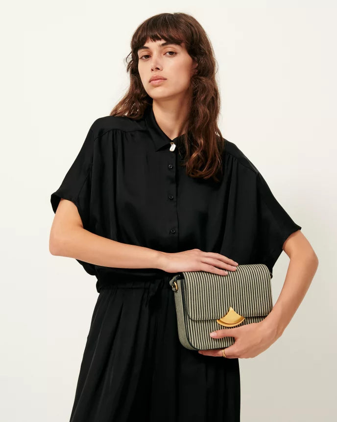 Night Alfassa Tied Short Sleeve Blouse