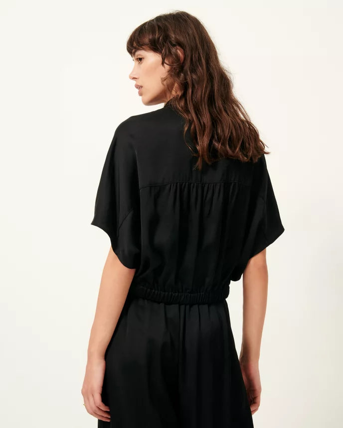 Night Alfassa Tied Short Sleeve Blouse